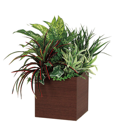 リアルな卓上ポット GR4259|キューブタイプ(大)/セピア