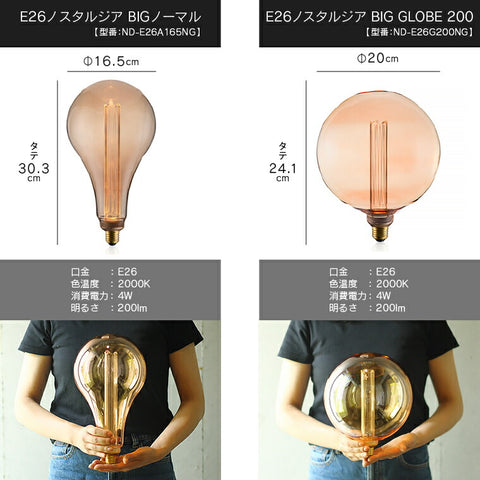 エジソンバルブ LED E26 ノスタルジア ビッグノーマル